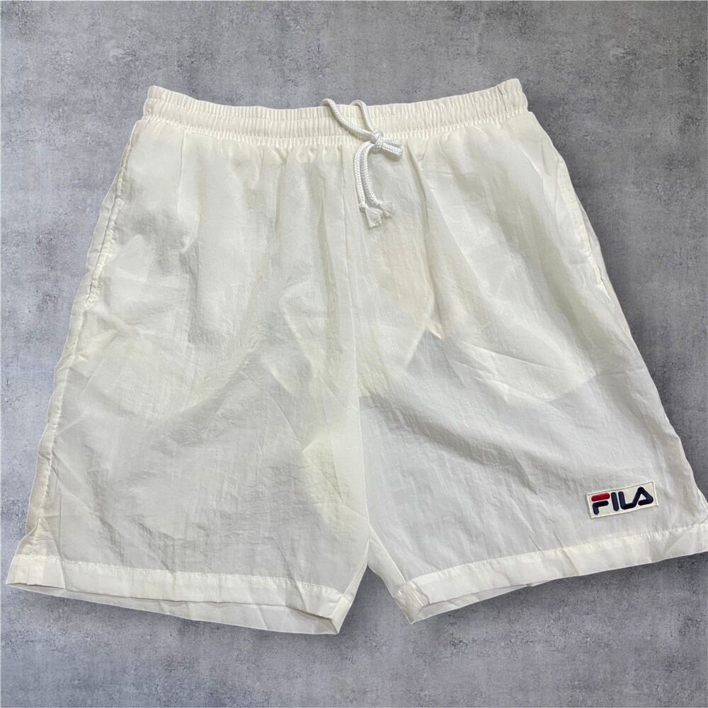 Fila Athletic Vintage 90s NWT White Badge Drawstring Shorts Nylon Men's Size XL